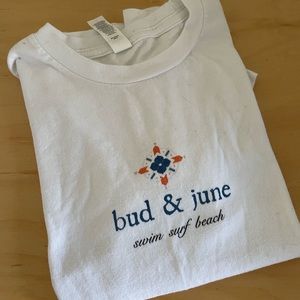 Kids Bud & June Surf, Swim logo t shirt